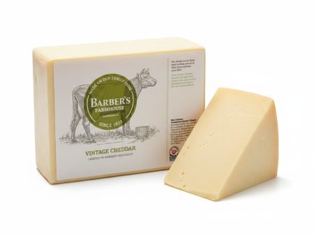 Barber's Farmhouse Vintage Cheddar uit Somerset met punt