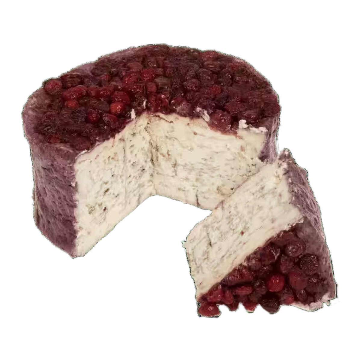 Blu'61 Italiaanse blauwaderkaas met cranberry, aangesneden