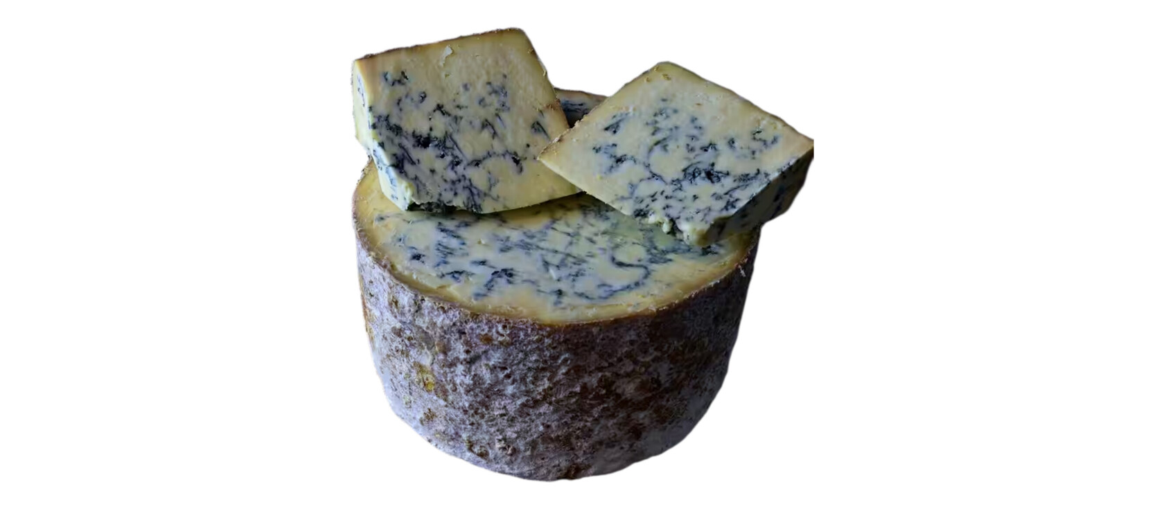 Blue Stilton kaas op witte achtergrond