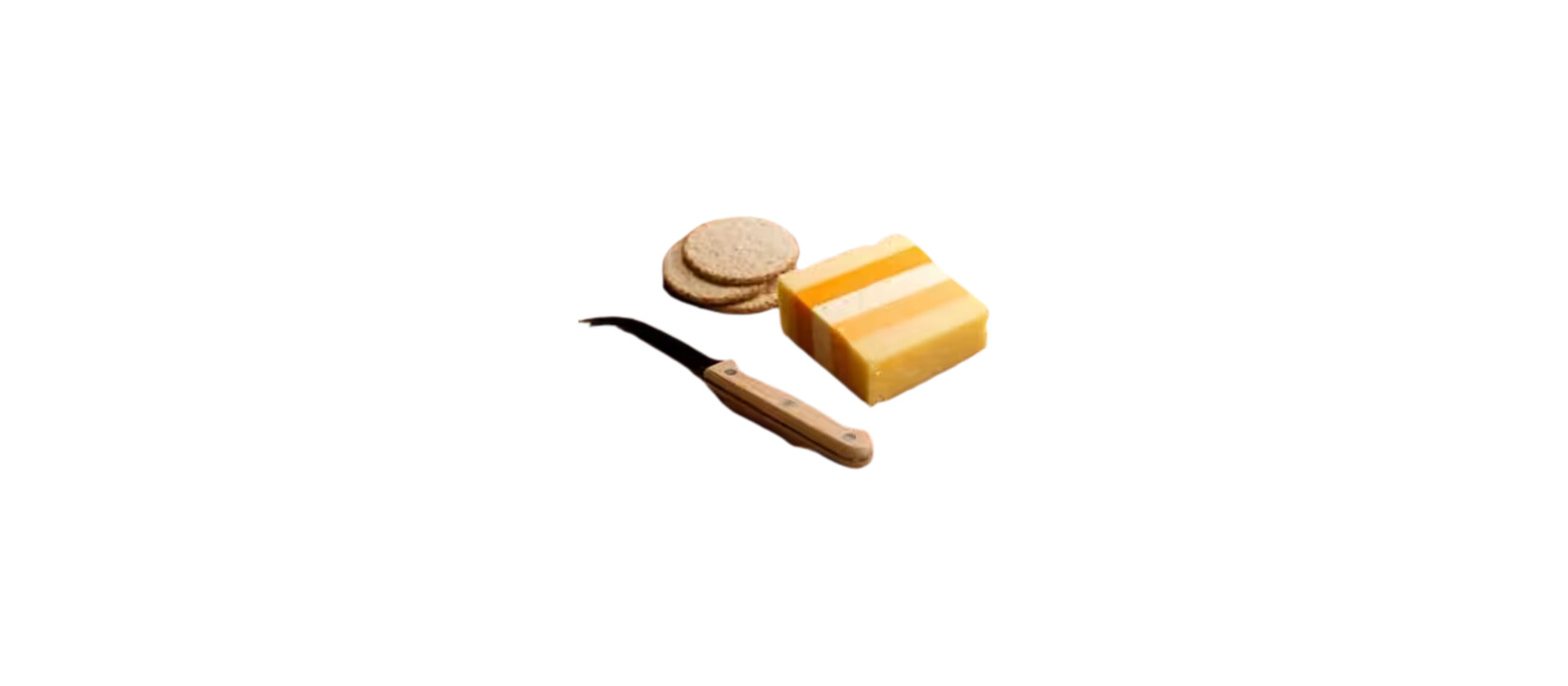 Classic Five Cheddar kaas op witte achtergrond