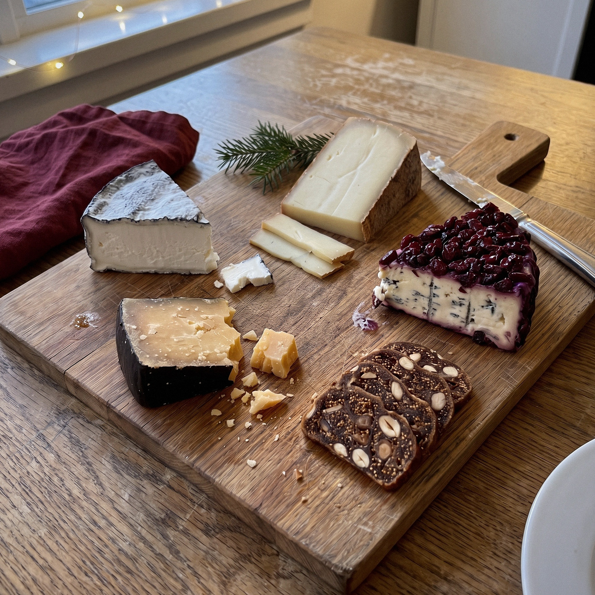 Kerstplank, serveersuggestie