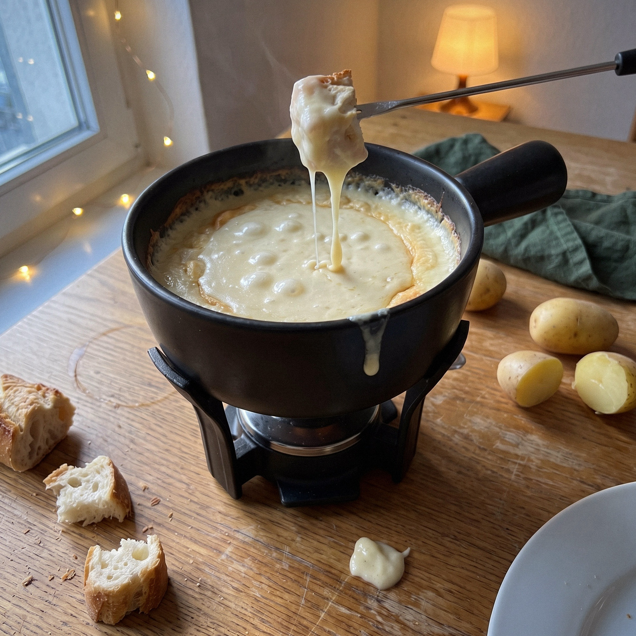 Kaasfondue De Klassieker, serveersuggestie